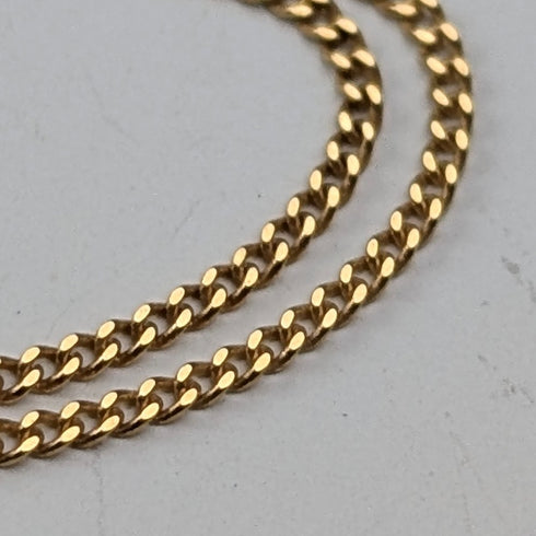 British Vintage 9ct Gold Enamel Fish Pendant with 9ct Gold Chain and Carissima Case